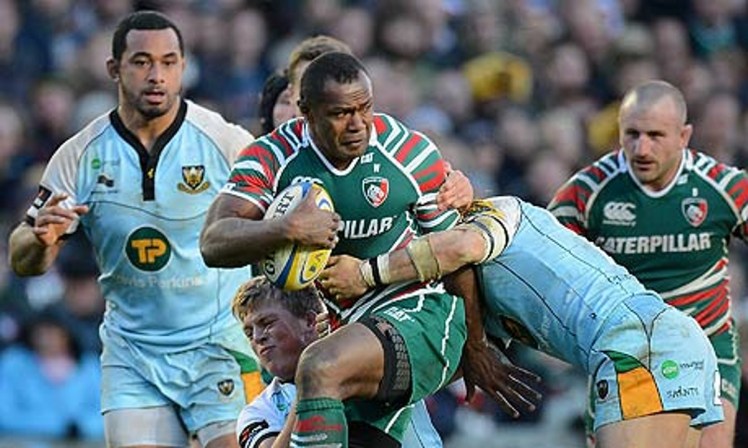 The Fijian Flyer shining for Leicester.